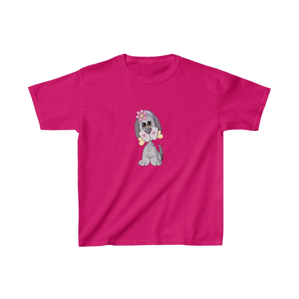 Toddler Tee Cute Puppy With Bone Kids Heavy Cotton™ Tee