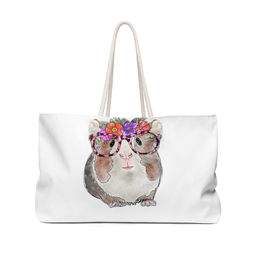 Overnight Bag Weekend Tote Cute Guinea Pig Shopping or Beach Bag Bag
