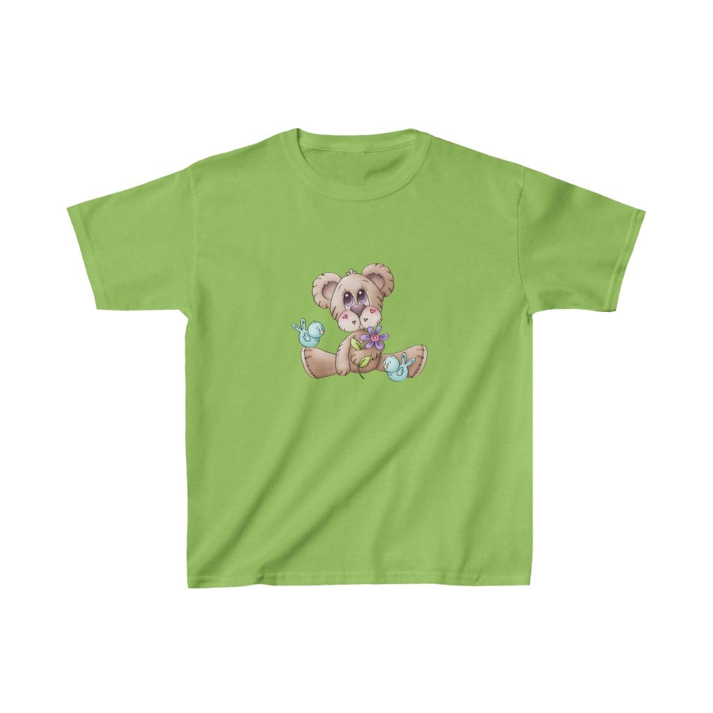 Toddler Lime green tee with brown bear
