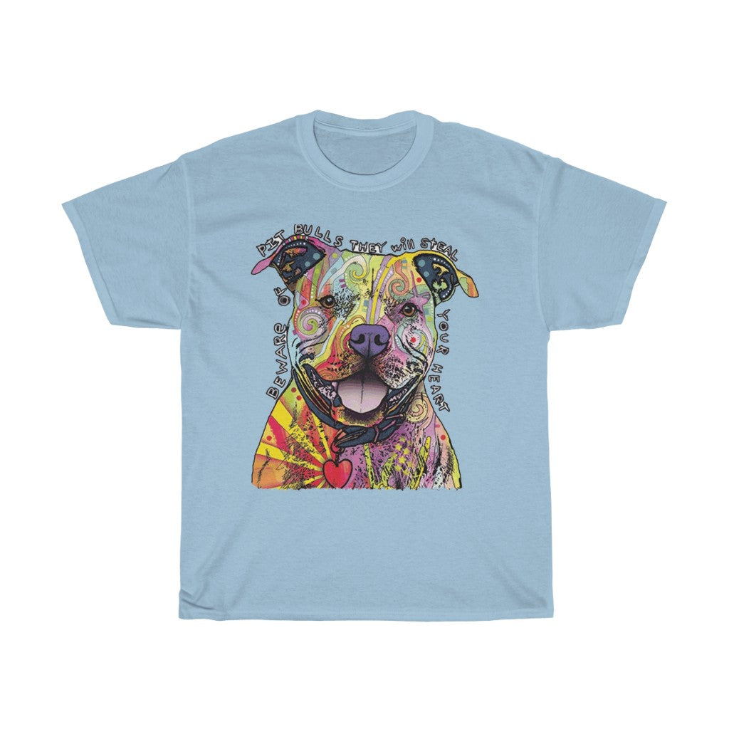 Men's Tee Solar Pitbulls Will Steal You Hearts Solar Color Changing Tee