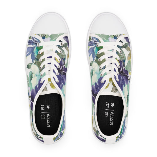 Women's Low Top Floral Sneakers