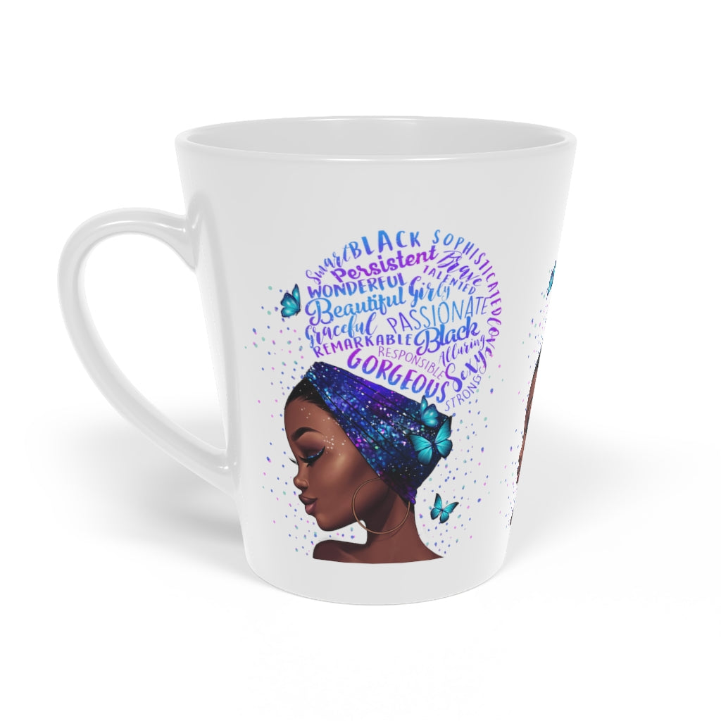 Coffee Mug Black is Beautiful Latte Mug, 12oz
