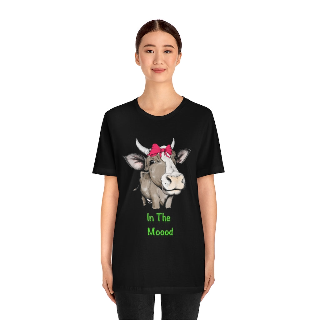 Women's Tee Cute In The Moood, Original Cow Tee