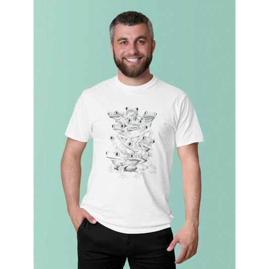 Men's Tees Solar Activated Colorful Frogs Tee
