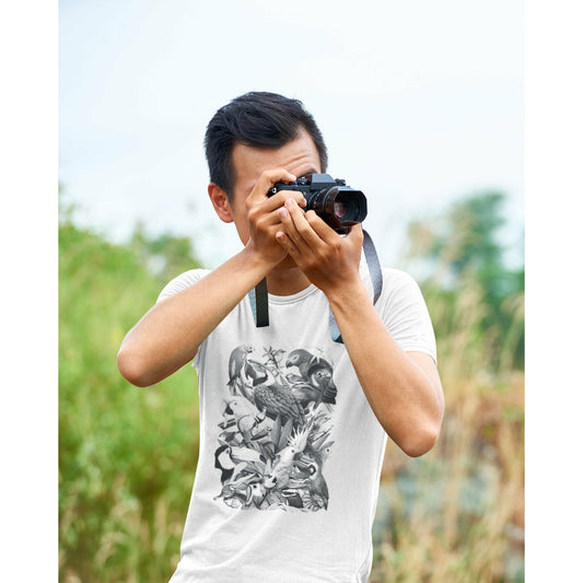 Men's Tee Solar Activated Tropical Birds Sun Activated Tee