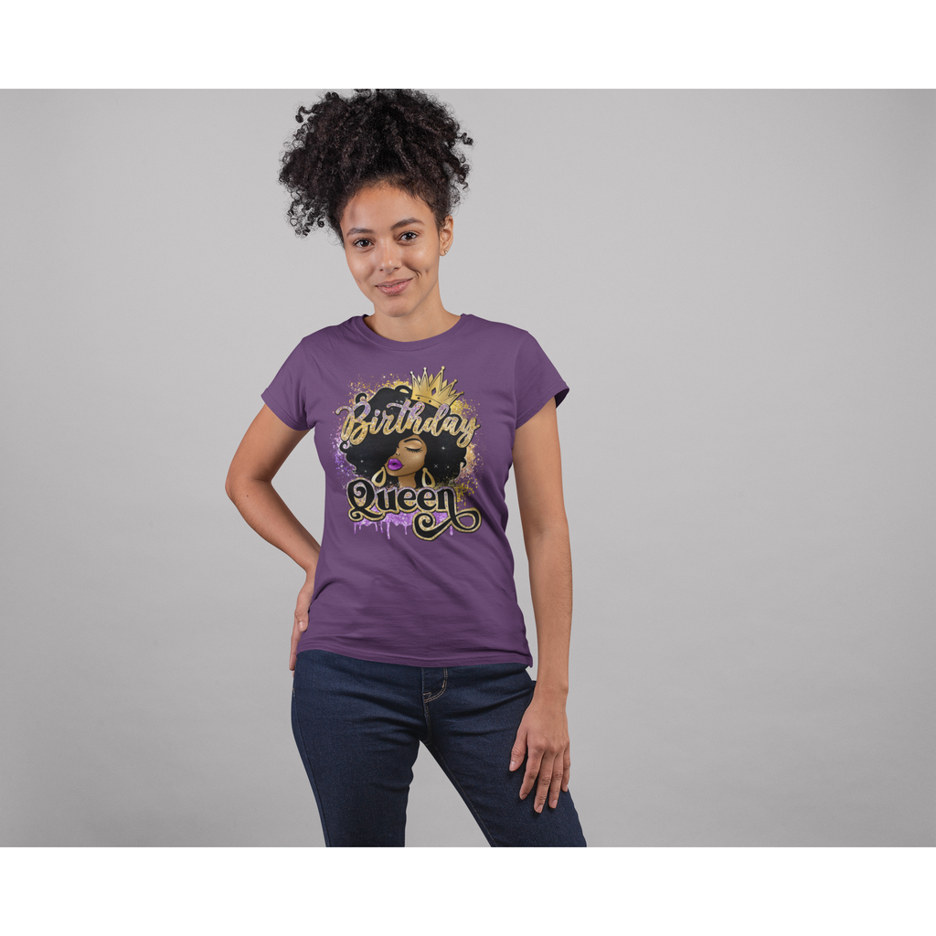 Black woman wearing a Birthday Tee